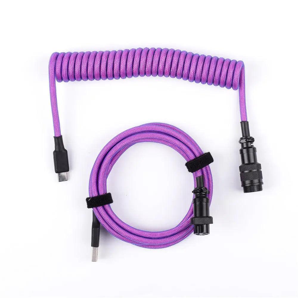 Coiled Cable - Magenta - Mechanisch Toetsenbord Kabel - Clickeys.nl