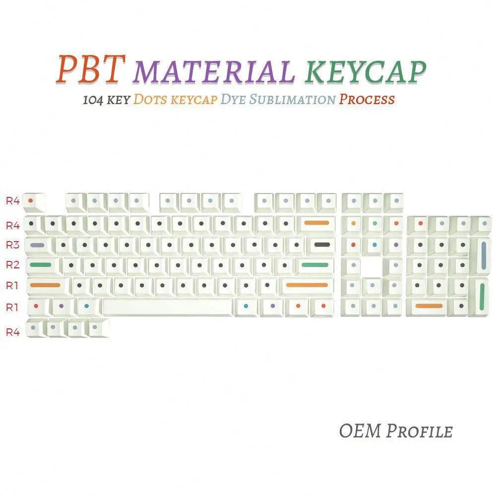 Dotted - PBT Keycap Set - OEM Profile - 108 Keycaps - Clickeys.nl