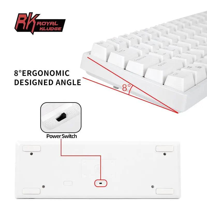 Royal Kludge - 61 Keys - Wit - RGB - Hot Swappable - Clickeys.nl