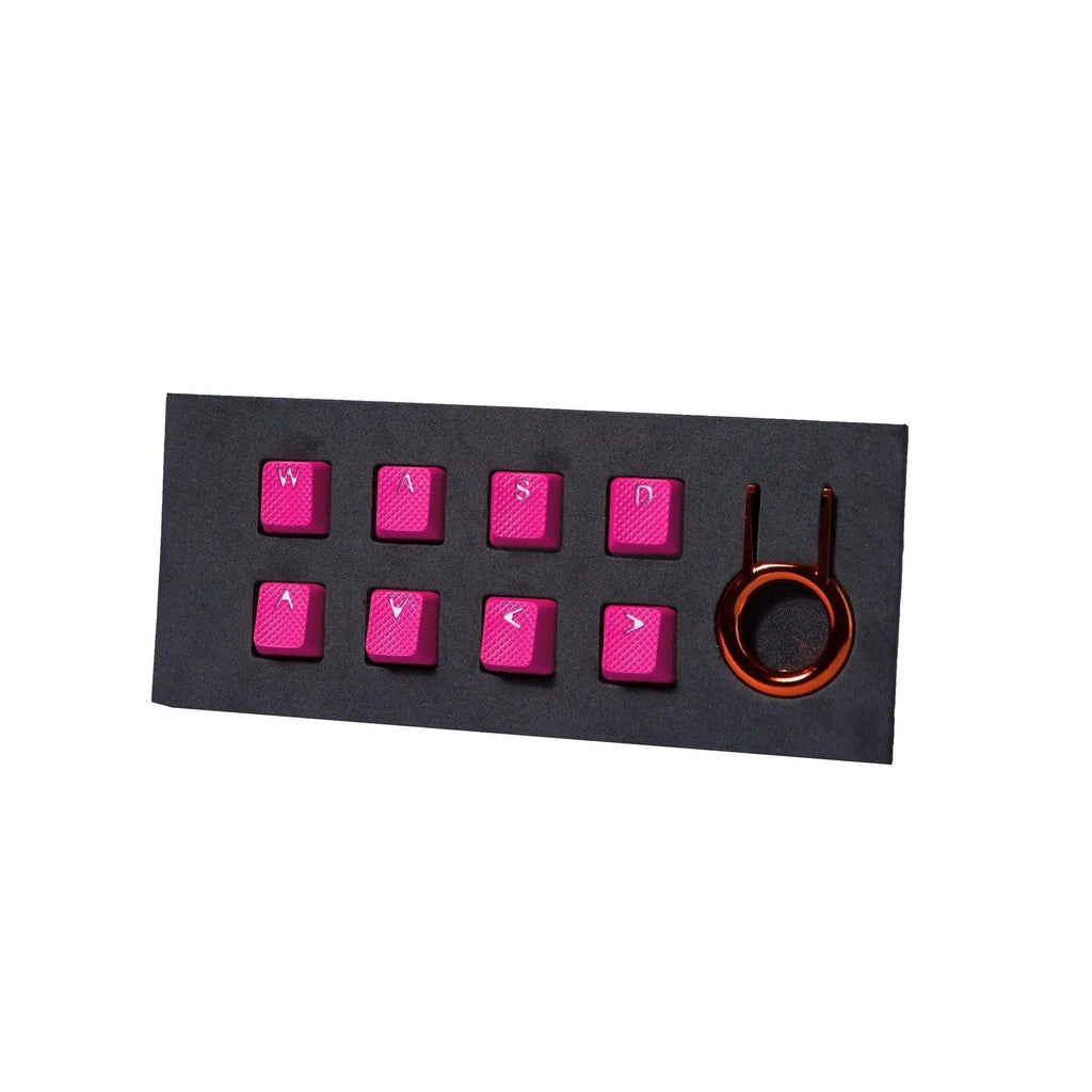Rubberized Gaming Backlit Keycaps - Roze - 8st. - Tai-Hao - Clickeys.nl