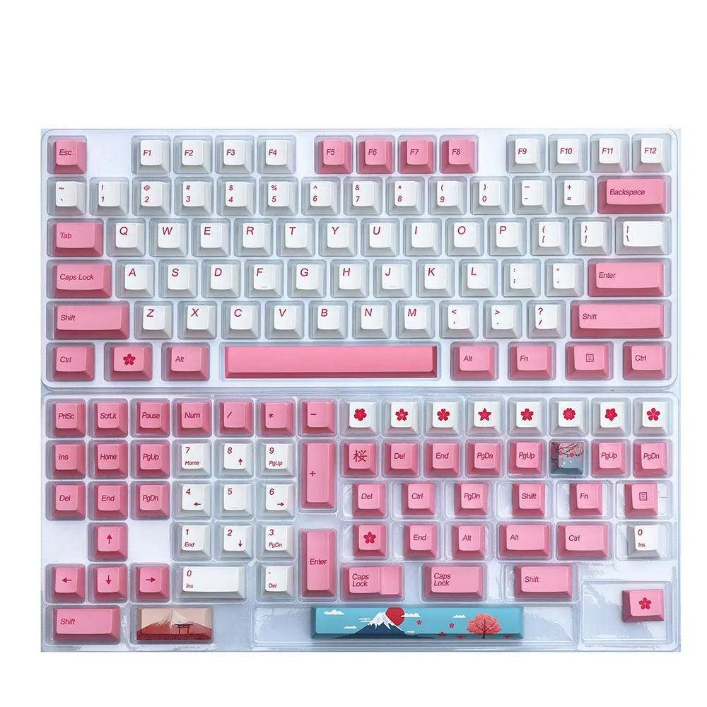 Sakura Blossom - PBT Keycap Set - Cherry Profile - 139 Keycaps - Clickeys.nl